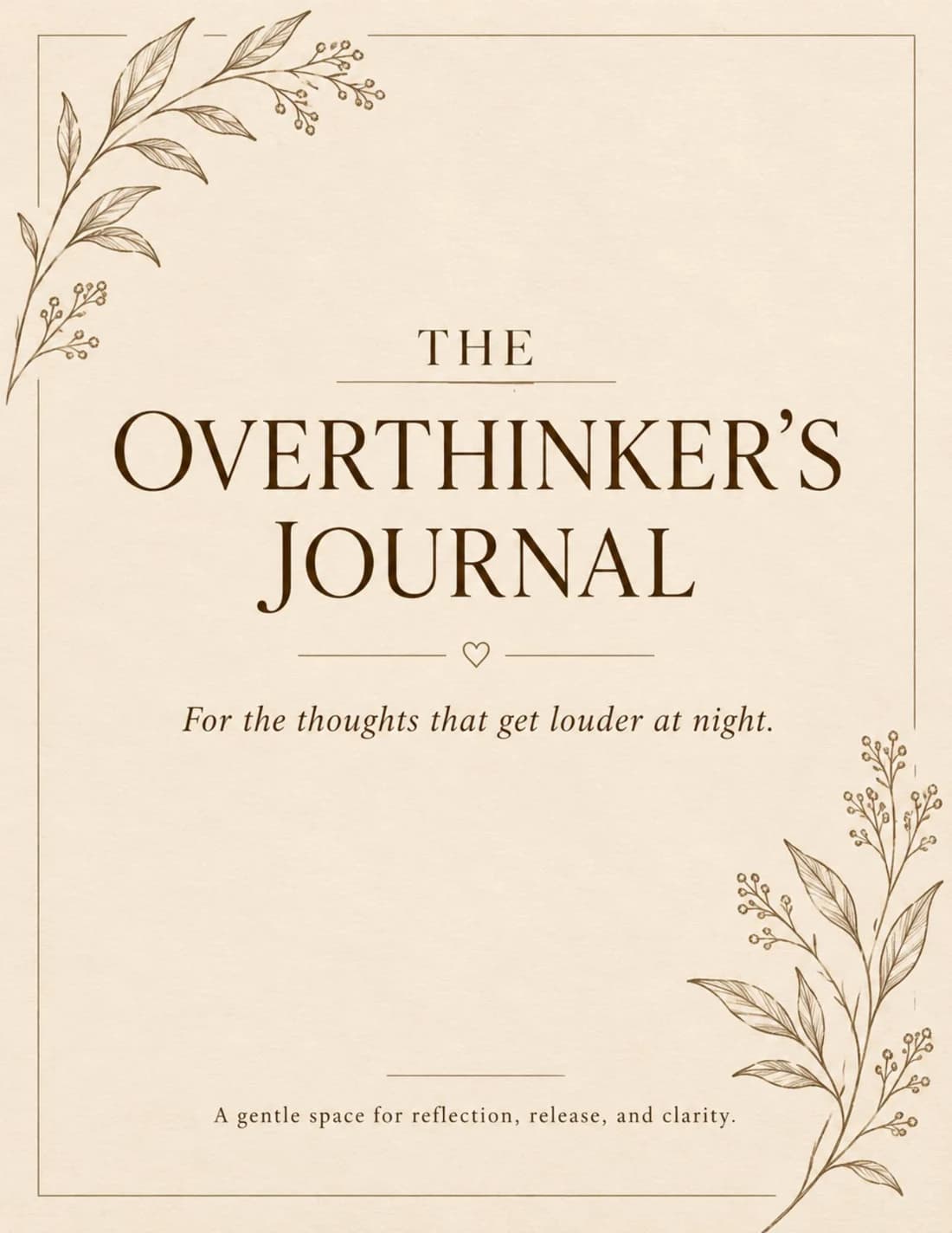 Cover of The Overthinker’s Journal digital PDF