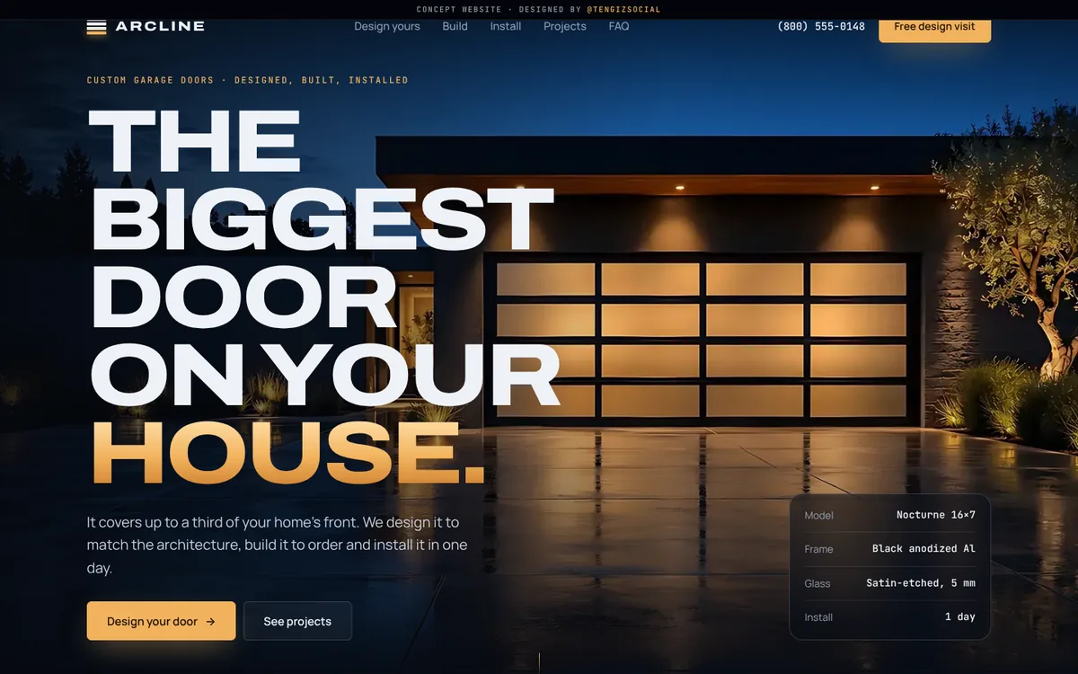 Arcline website designed by Tengiz Social